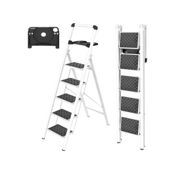 5 Step Folding Ladder (White)